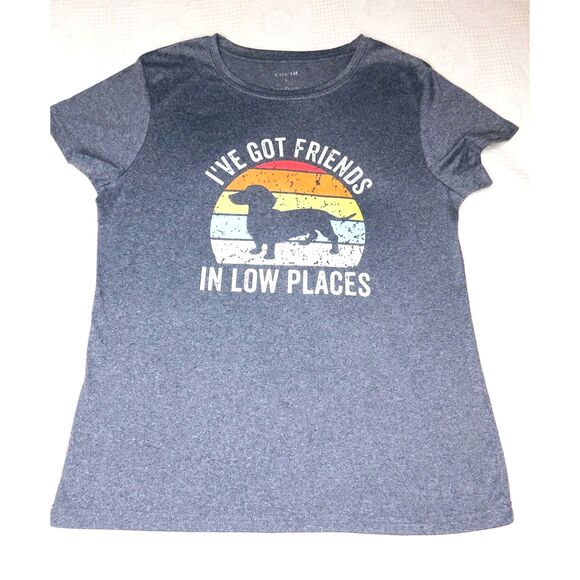 Dachshund Dog T Shirt Woman's Sz. L Slightly Fitted Stretchy Weiner Pup Humor - Picture 3 of 6